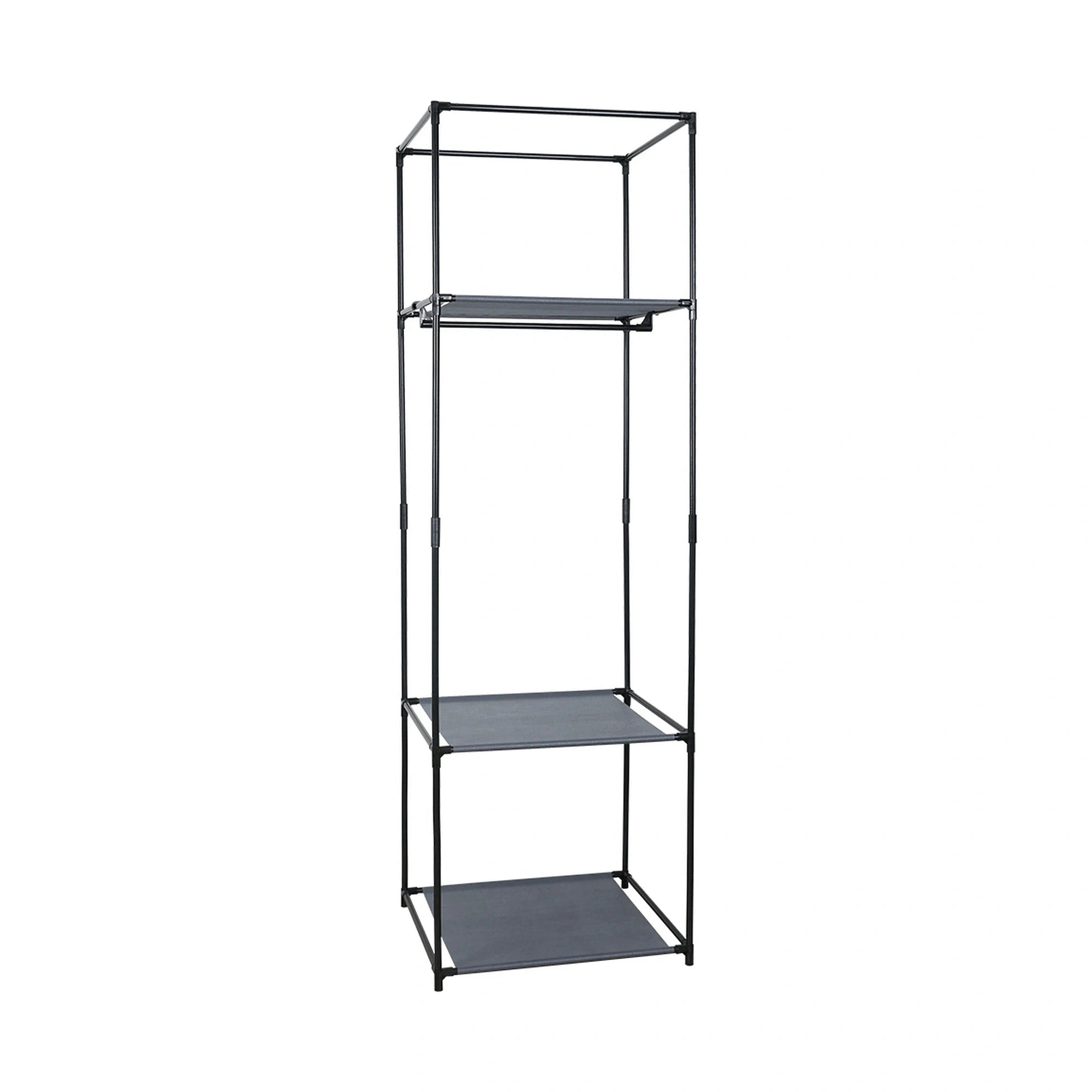 Suport umerase ALBUS, negru, metal/tesatura, 50x44x161 cm