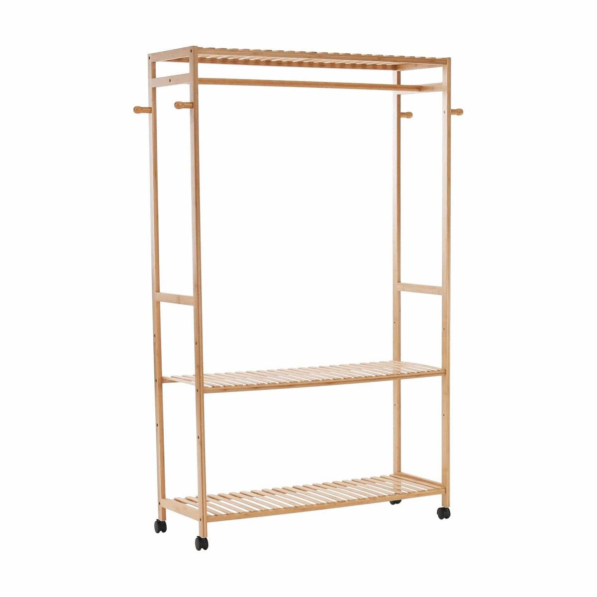 Suport umerase MELAR, stejar natural, bambus lacuit, 113x35x165 cm