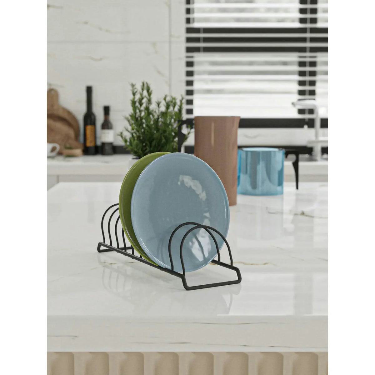 Suport vase SM016-B, negru, metal, 28x85x85 cm
