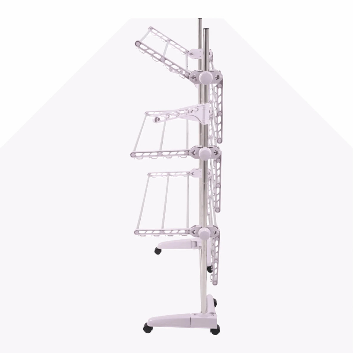 Uscator haine DENAL, alb/crom, metal/plastic, 88x66x147 cm