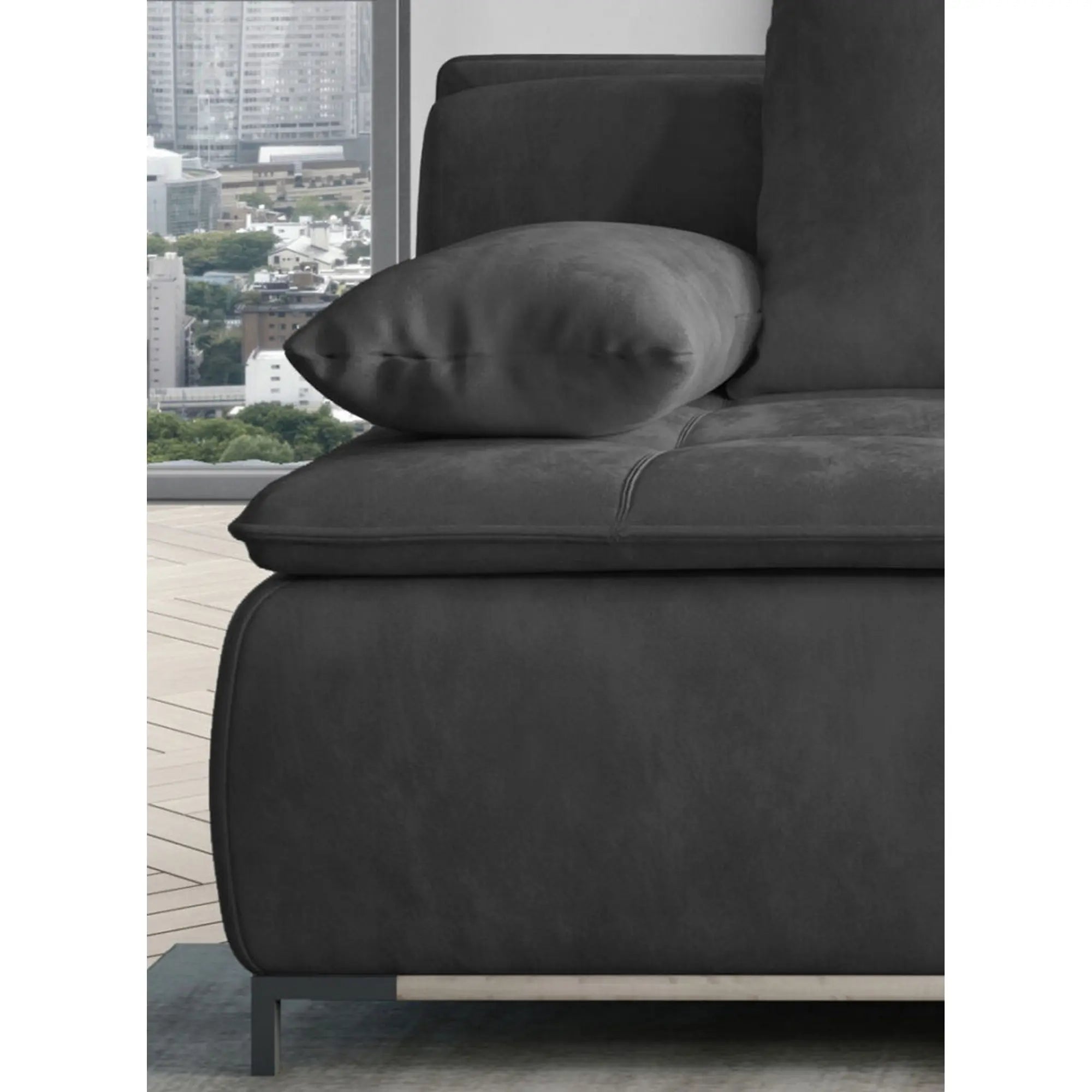 Canapea extensibila SWEET, stofa catifelata galben - Riviera 41, Gama Premium, cu lada depozitare, 204x106x91 cm