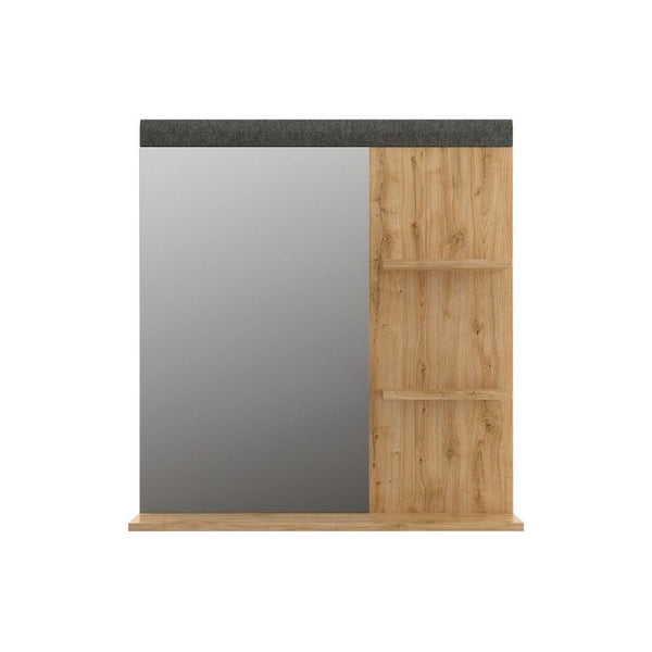 Oglinda perete GRACE, stejar, PAL/sticla, 79x16x85 cm