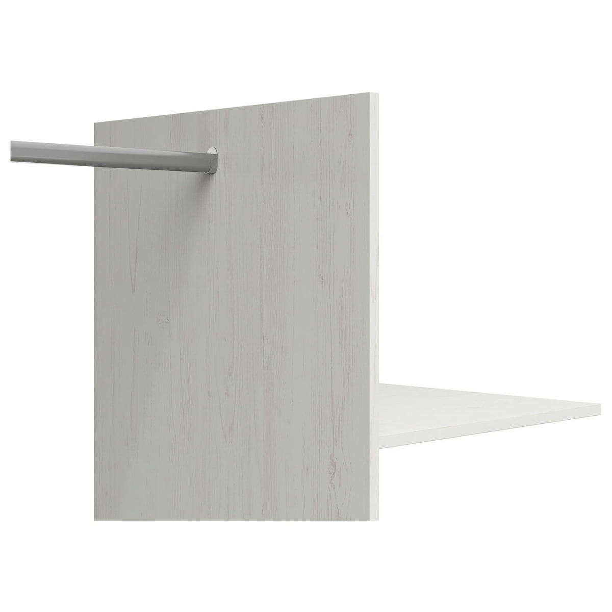 Dulap LOKSA, alb/stejar, PAL laminat, cu 2 usi, 102x57x201 cm