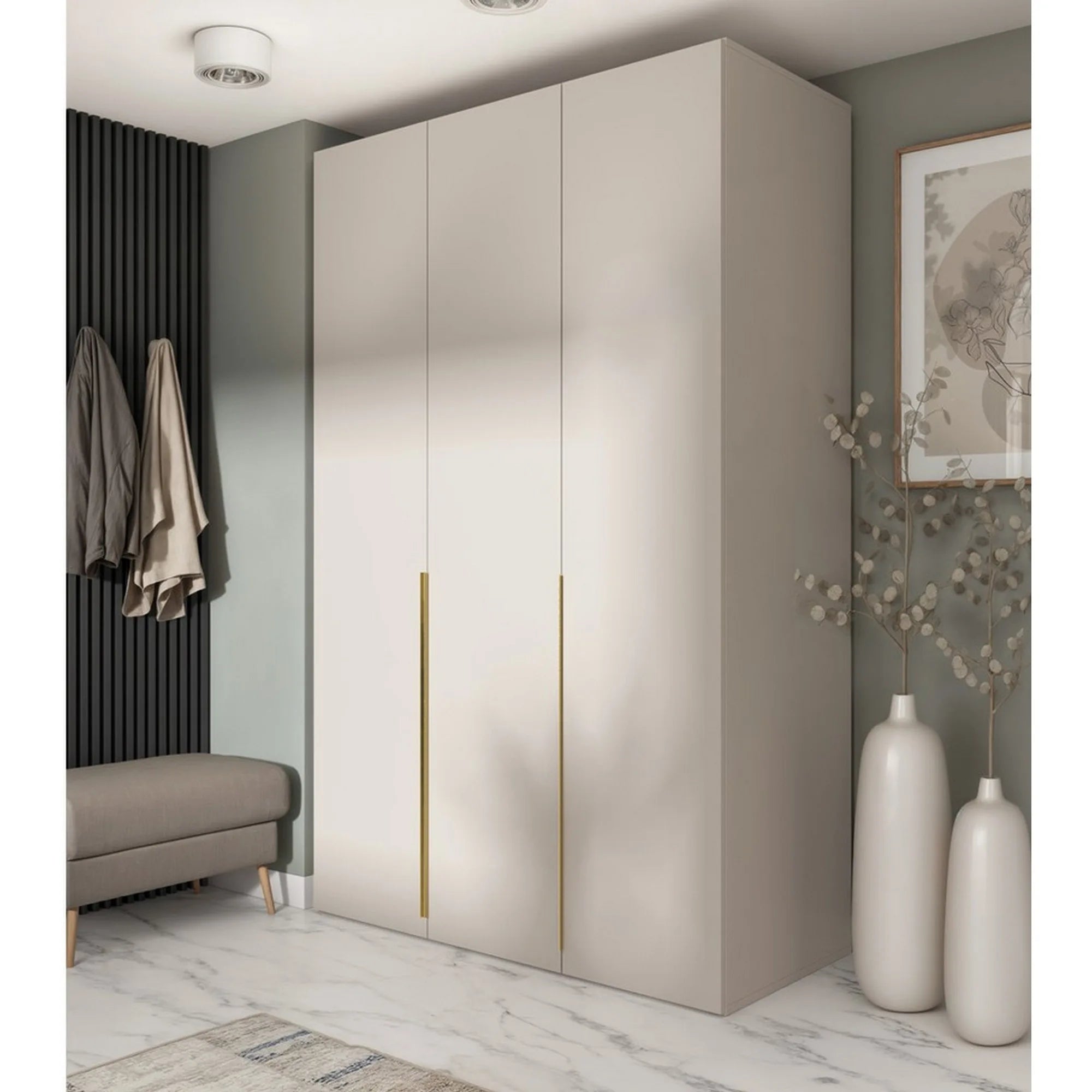 Dulap FLEX, casmir, PAL, cu 3 usi, 150x66x240 cm