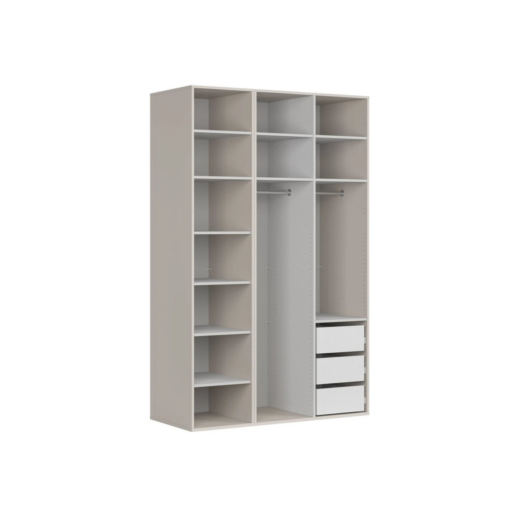 Dulap FLEX, casmir, PAL, cu 3 usi, 150x66x240 cm