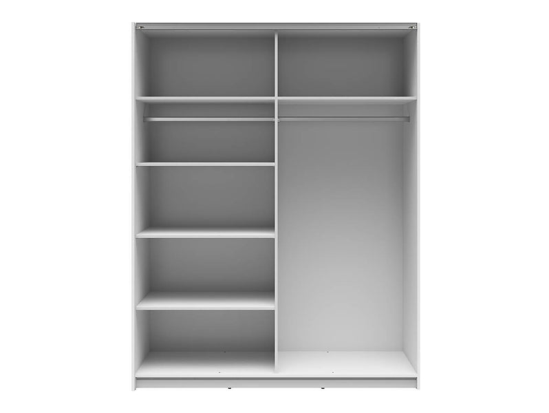 Dulap TETRIX, alb, PAL, cu 2 usi, 154x60x196 cm