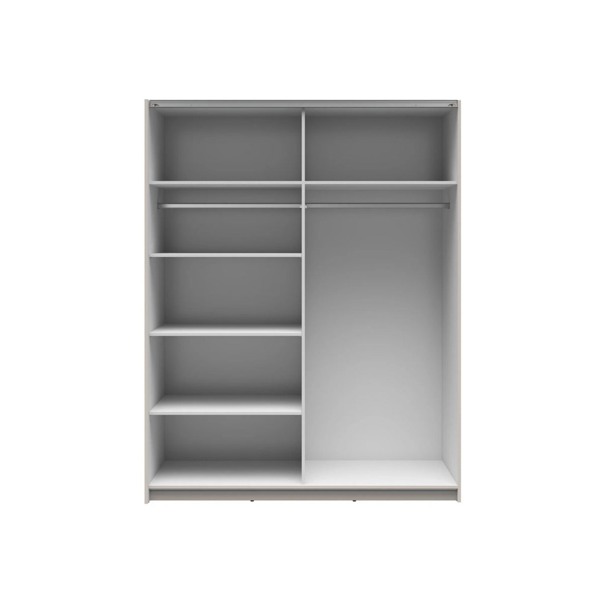 Dulap TETRIX, casmir, PAL, cu 2 usi si oglinzi, 154x60x196 cm