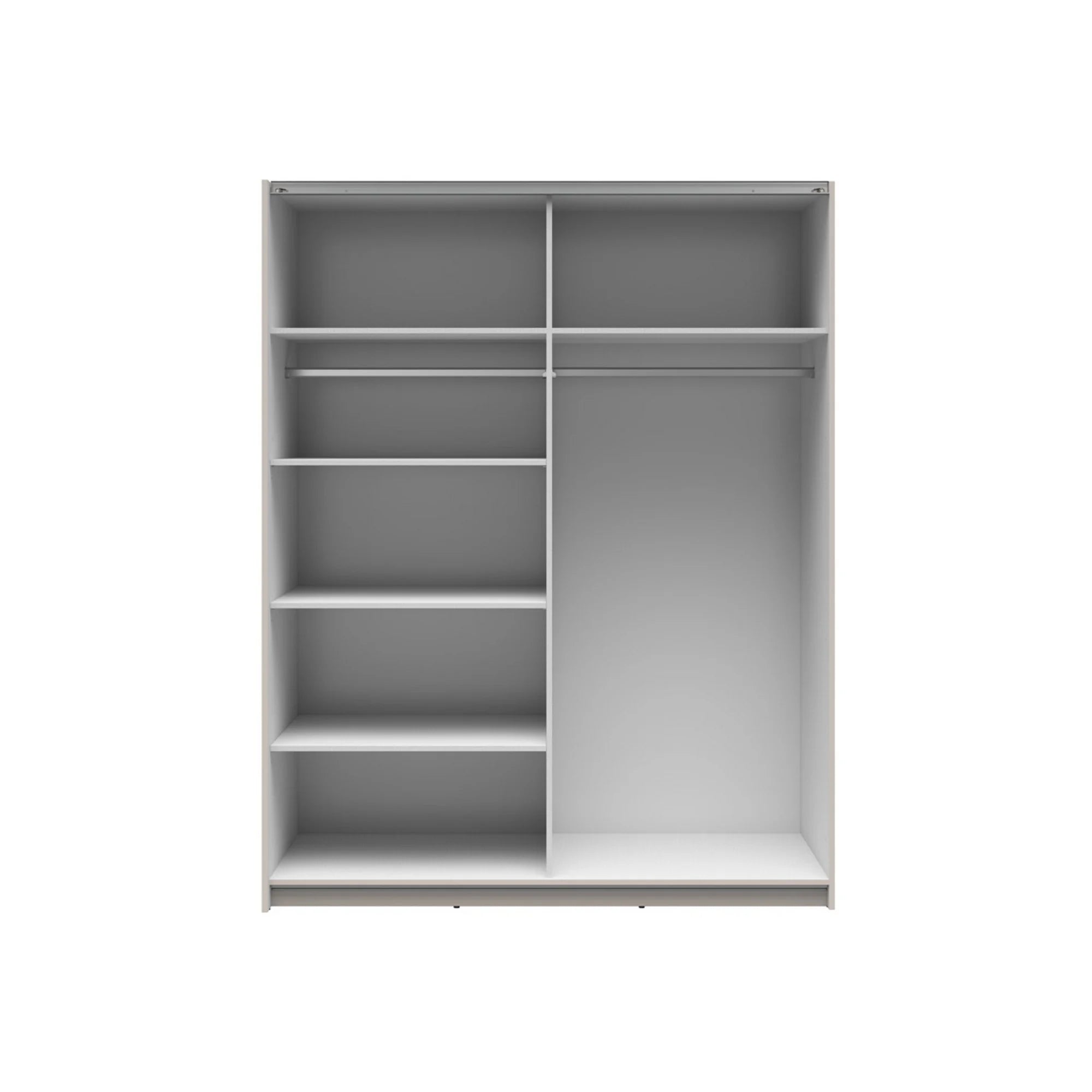 Dulap TETRIX, casmir, PAL, cu 2 usi si oglinzi, 154x60x196 cm