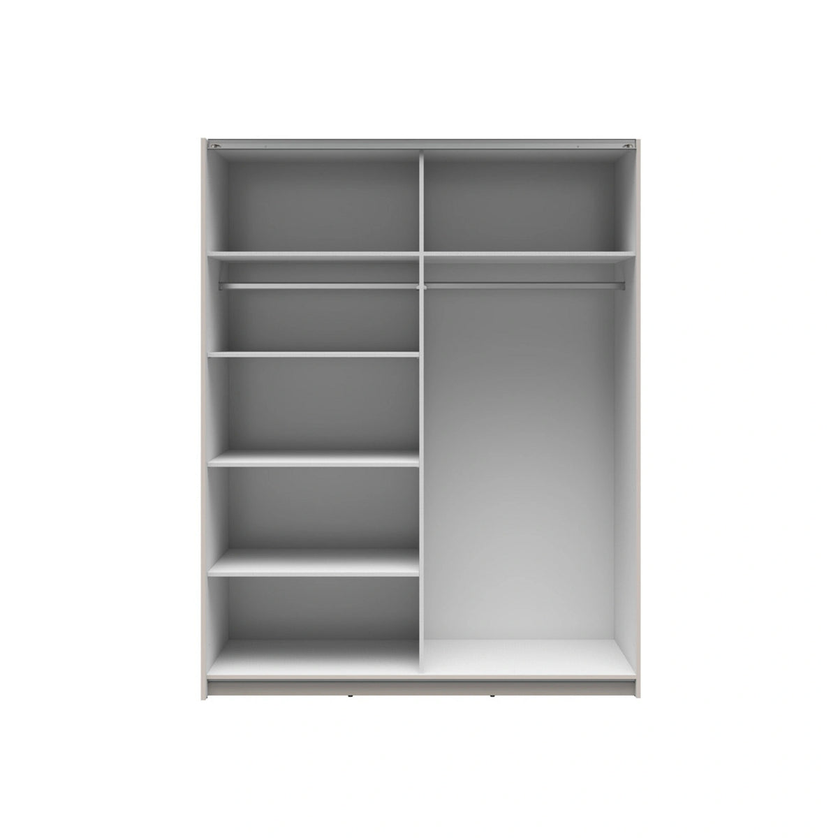 Dulap TETRIX, casmir, PAL, cu 2 usi si oglinda, 154x60x196 cm