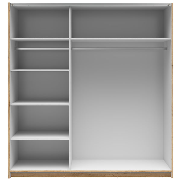 Dulap TETRIX, stejar wotan, PAL, cu 2 usi, 183x60x196 cm