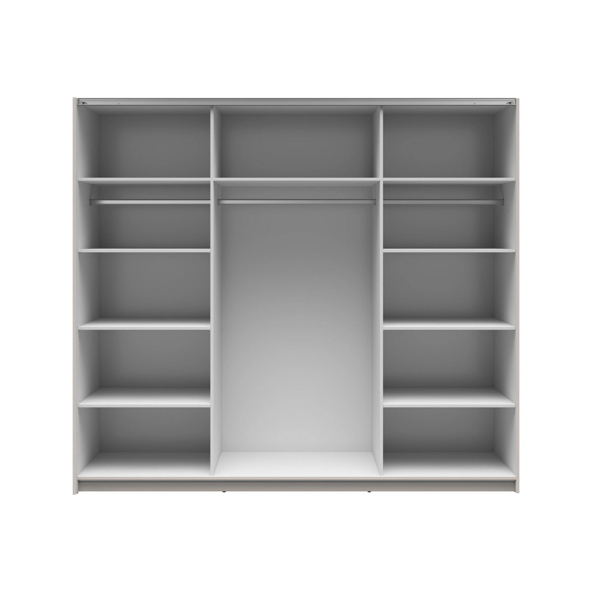 Dressing TETRIX, casmir, PAL, cu 2 usi si oglinda, 220x60x196 cm