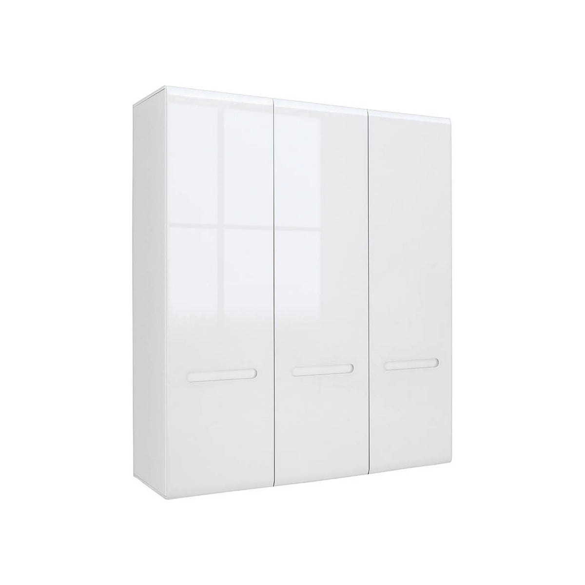 Set dormitor AZTECA TRIO, alb, pat 160x200, dulap cu 3 usi si comoda