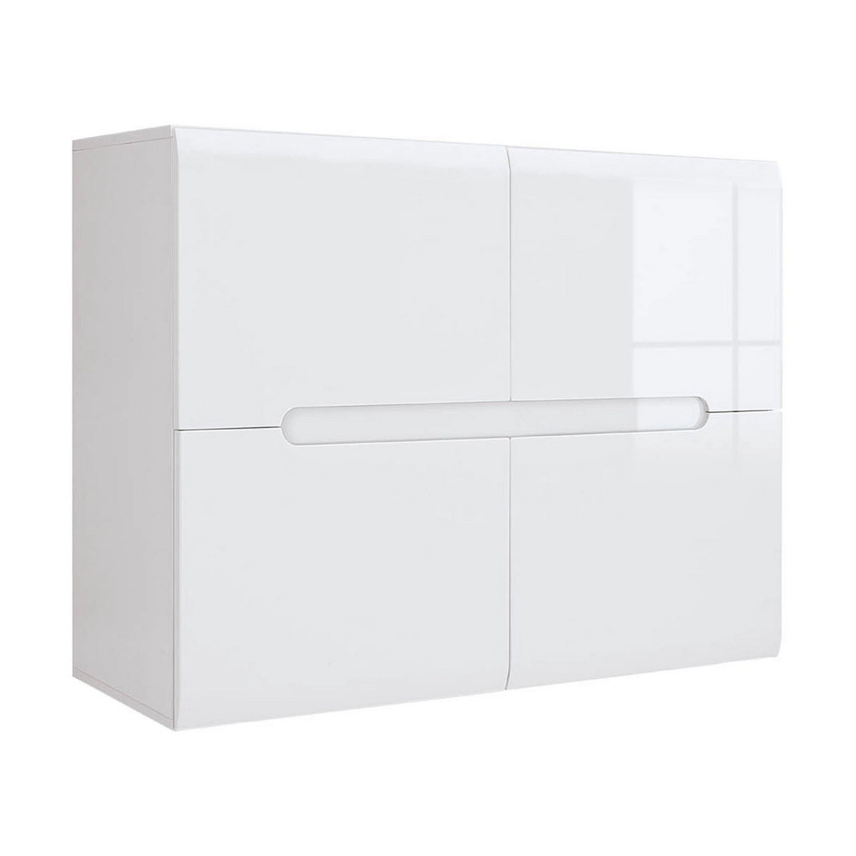 Comoda AZTECA TRIO, alb, PAL, cu usi, 105x41x84 cm