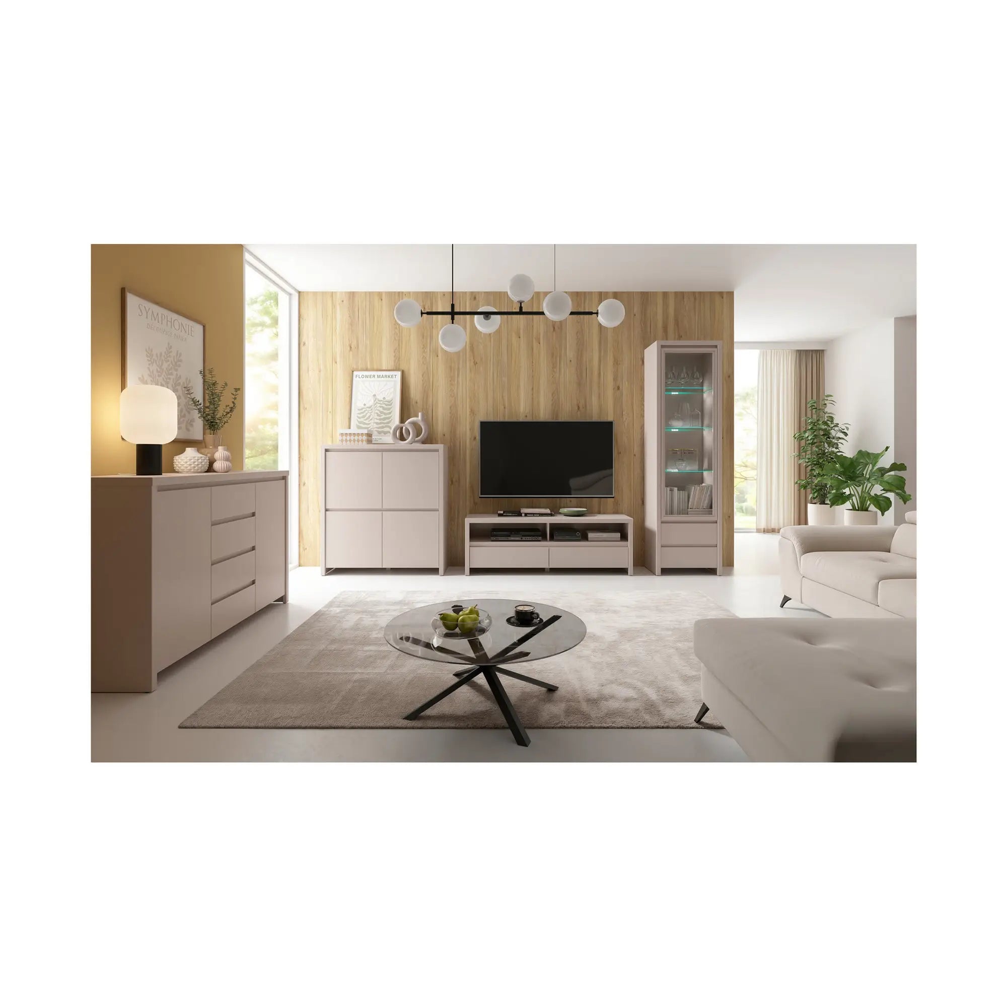 Comoda KASPIAN, casmir, PAL, 105x41x113 cm