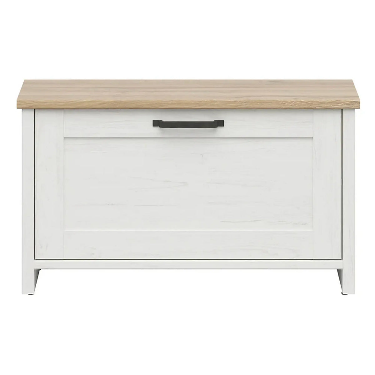 Pantofar LOKSA, alb/stejar, PAL laminat, 85x37x49 cm