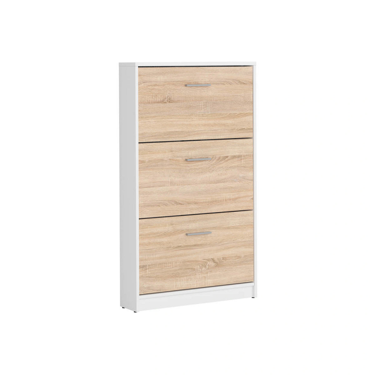 Pantofar NEPO PLUS, stejar sonoma/alb, PAL laminat, 70x18x121 cm