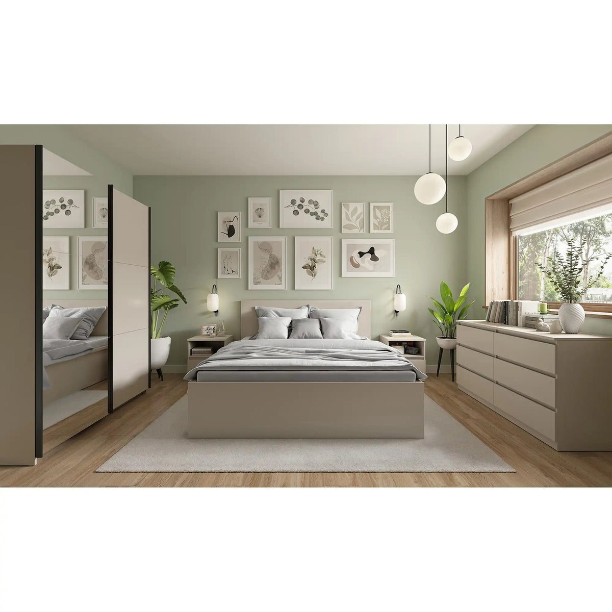 Pat TRETIX 120x200, casmir, PAL laminat, cu somiera si lada depozitare