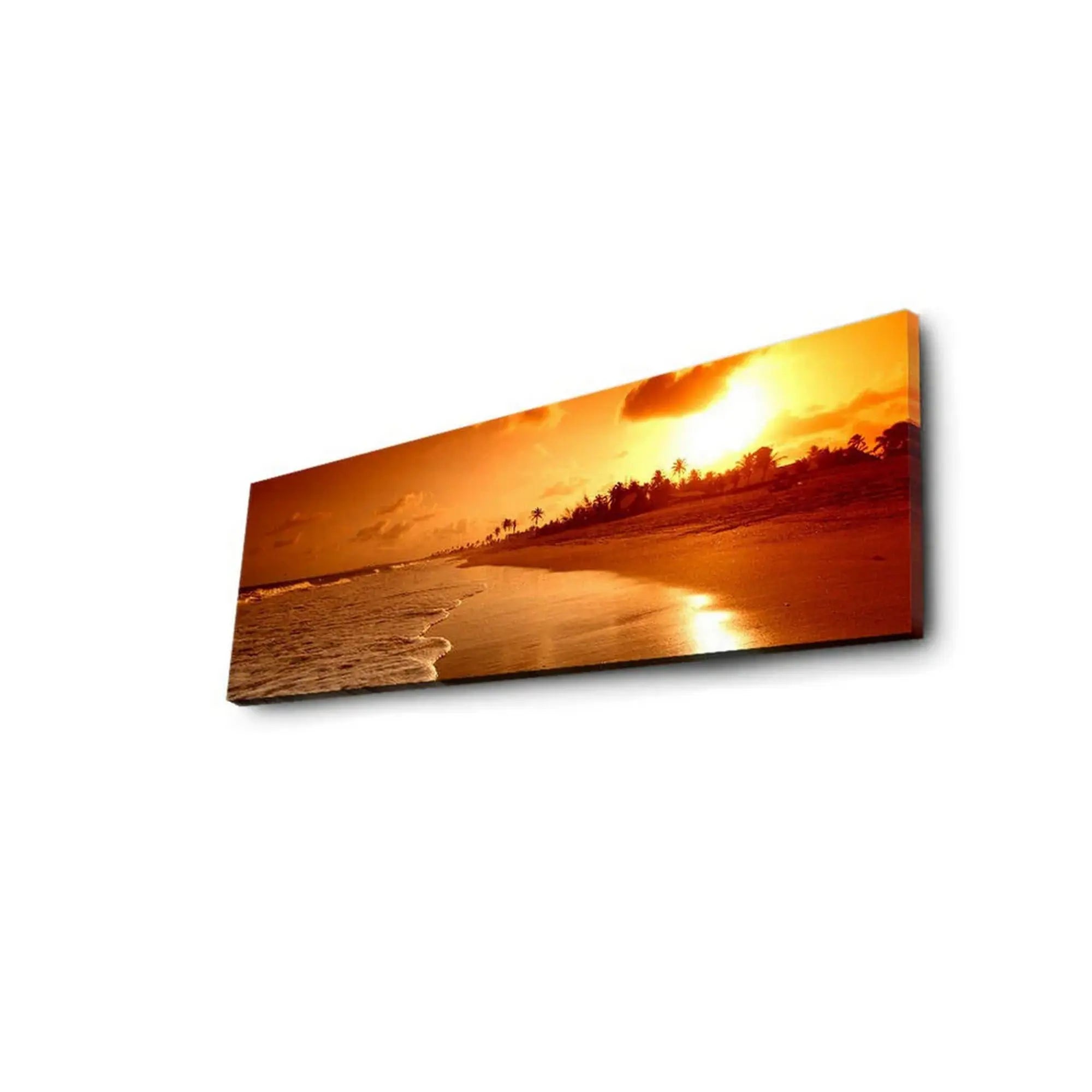 Tablou 3090IACT-38, galben, panza, cu iluminare LED, 90x30 cm