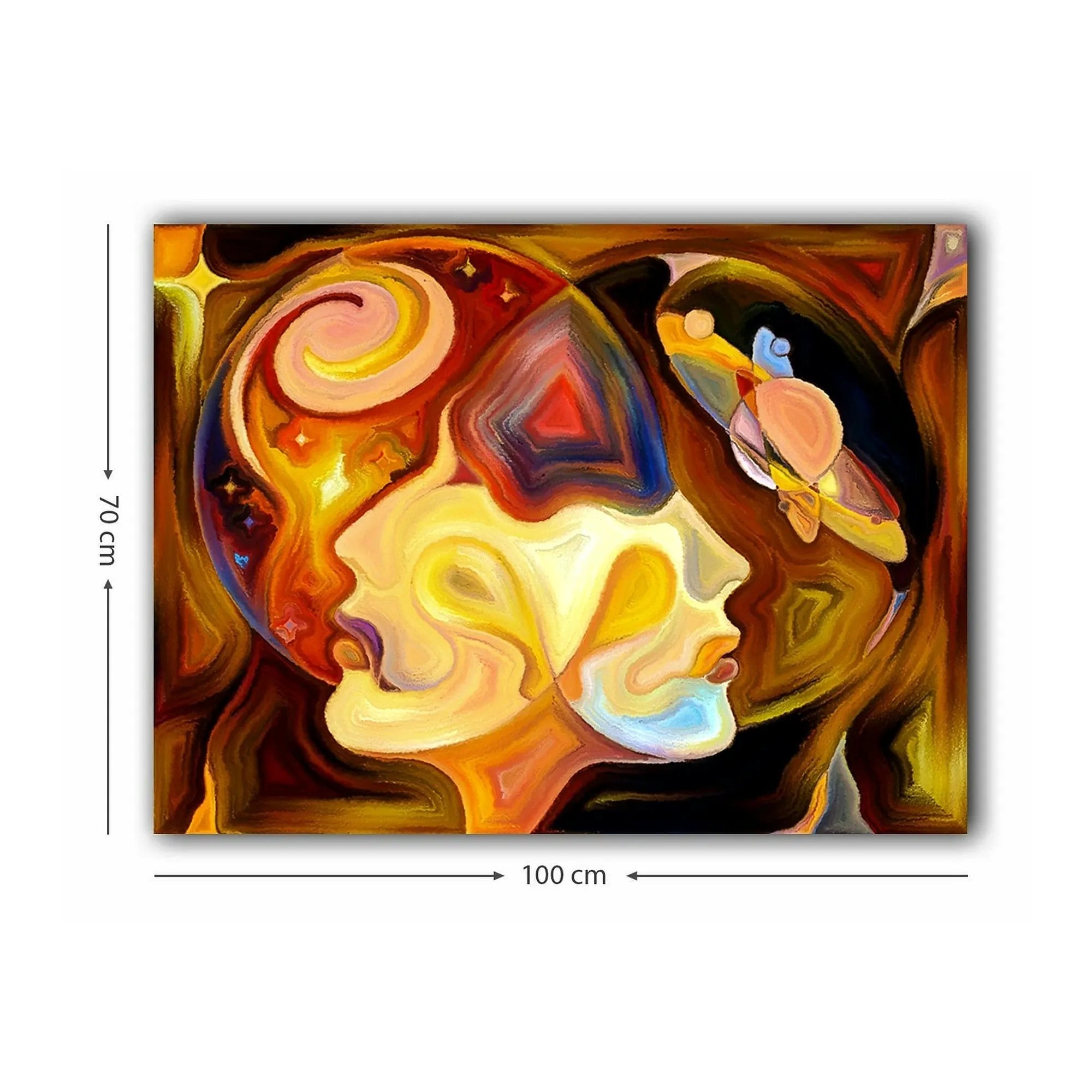 Tablou 441HPE1680, multicolor, panza, 100x70 cm