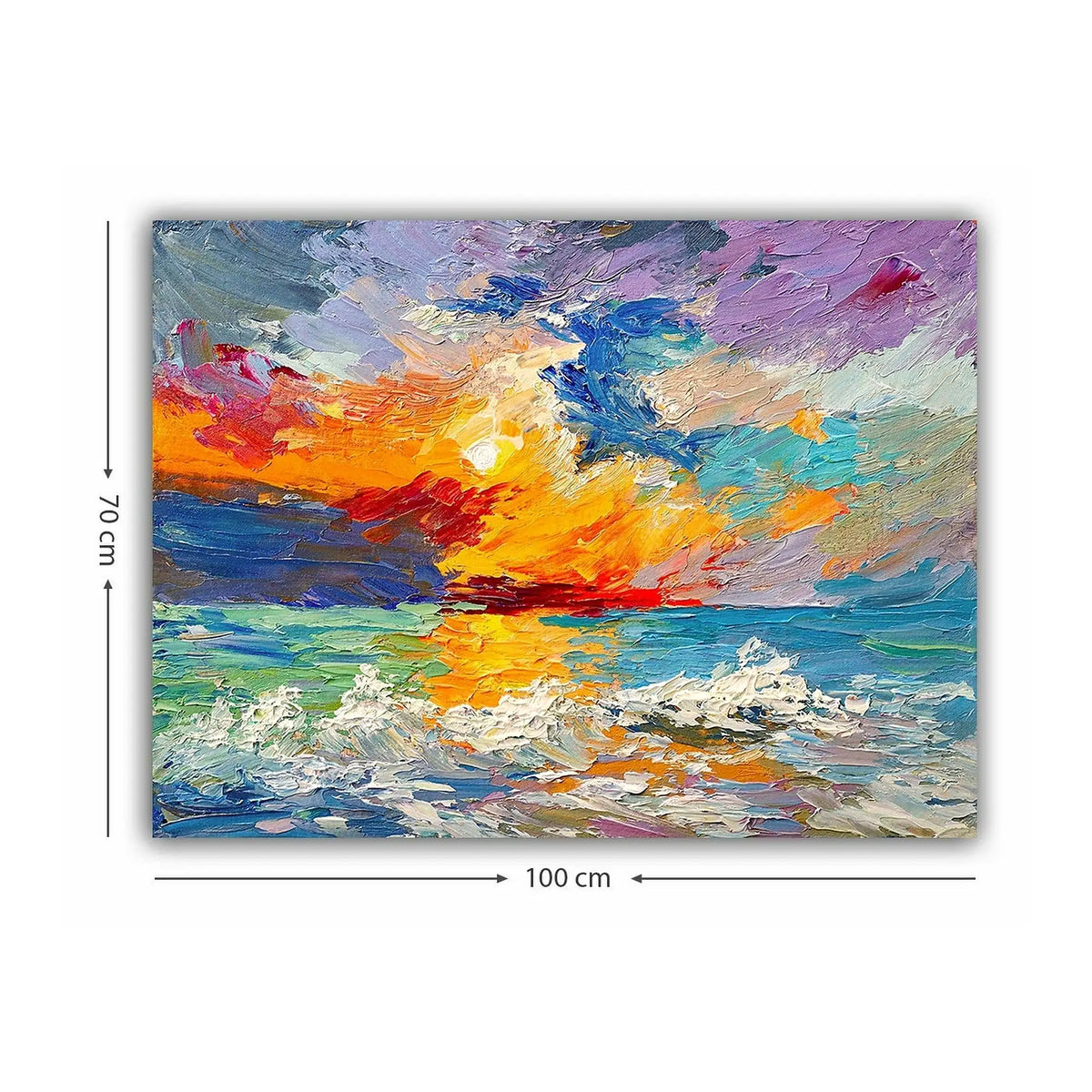 Tablou 441HPE2621, multicolor, panza, 100x70 cm