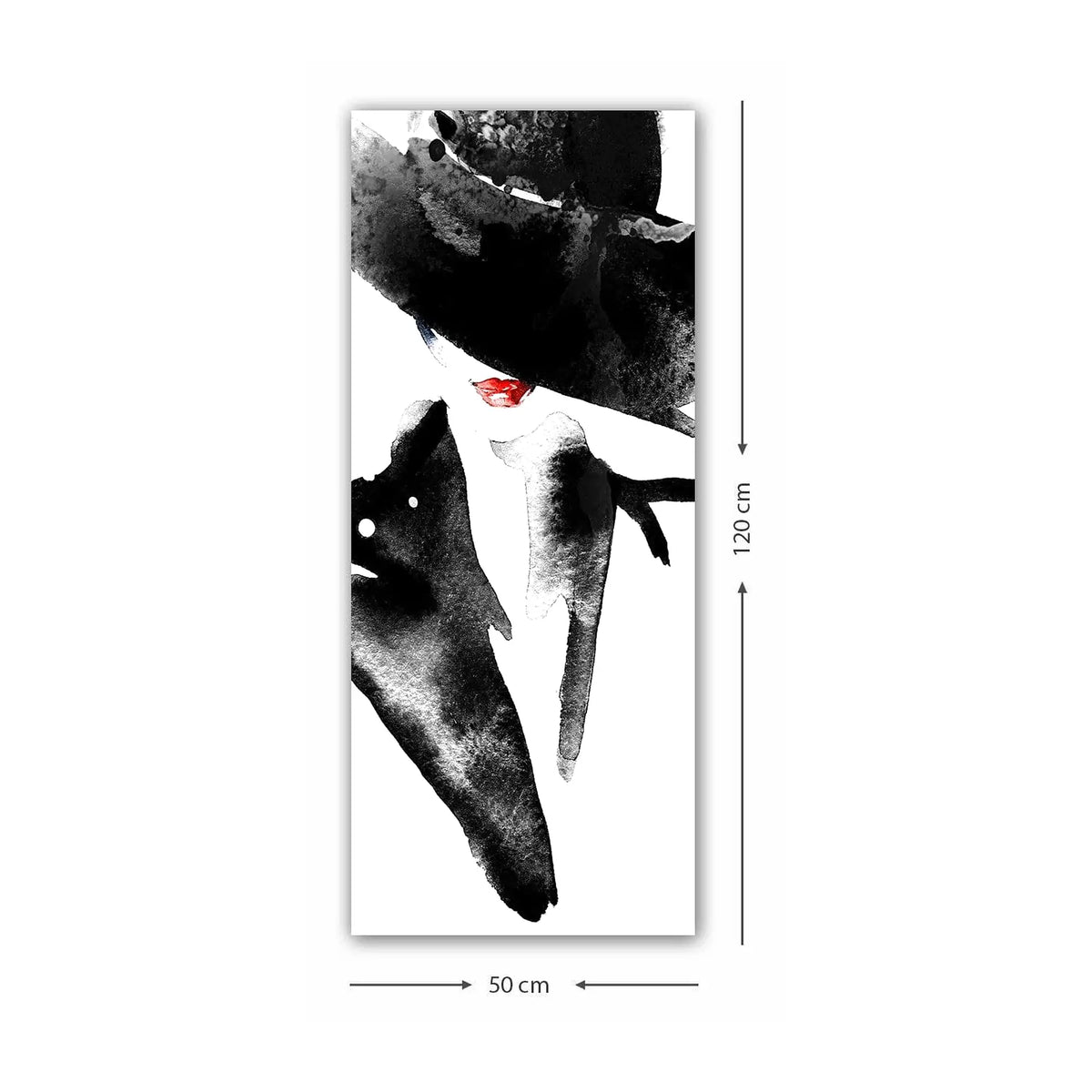 Tablou 451ERN1948, negru, panza, 50x120 cm