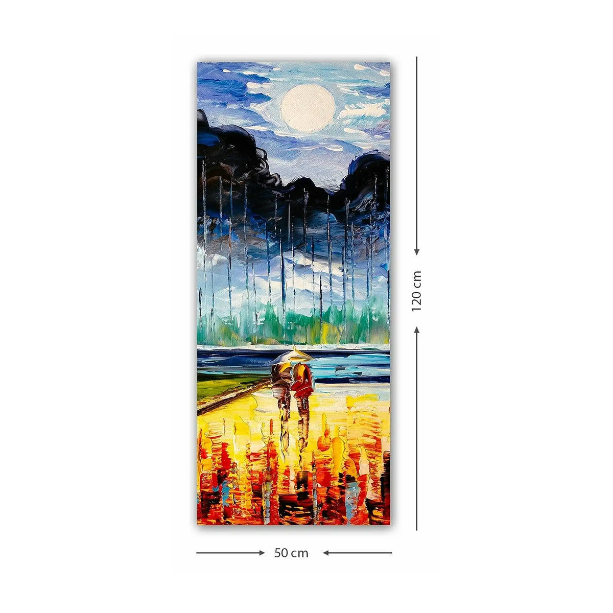 Tablou 451ERN1998, multicolor, panza, 50x120 cm