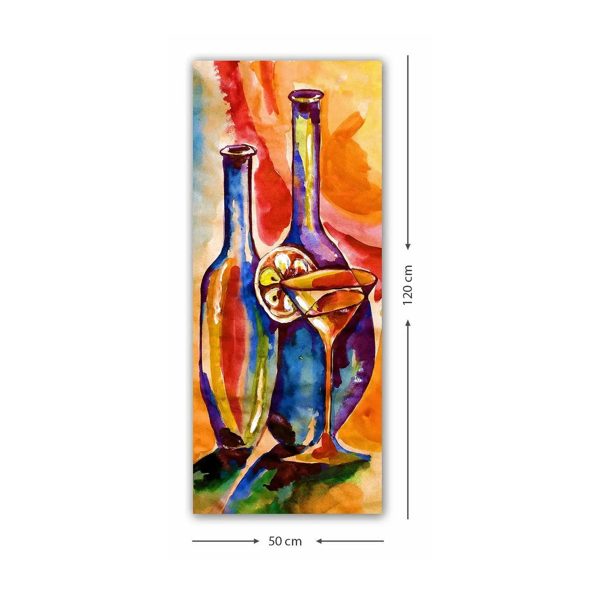 Tablou 451ERN2014, multicolor, panza, 50x120 cm