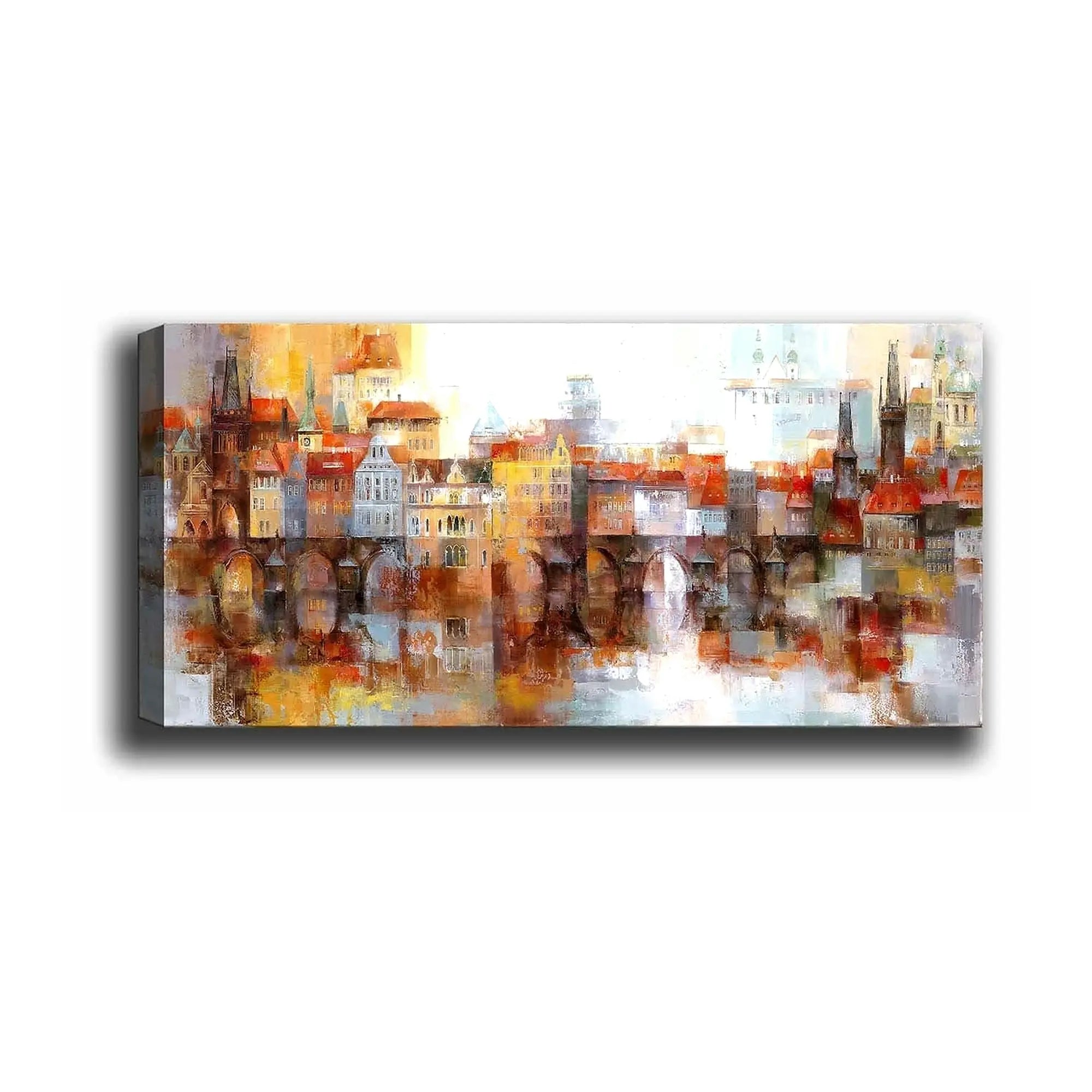 Tablou 483TNS1744, multicolor, panza/lemn, 80x30 cm
