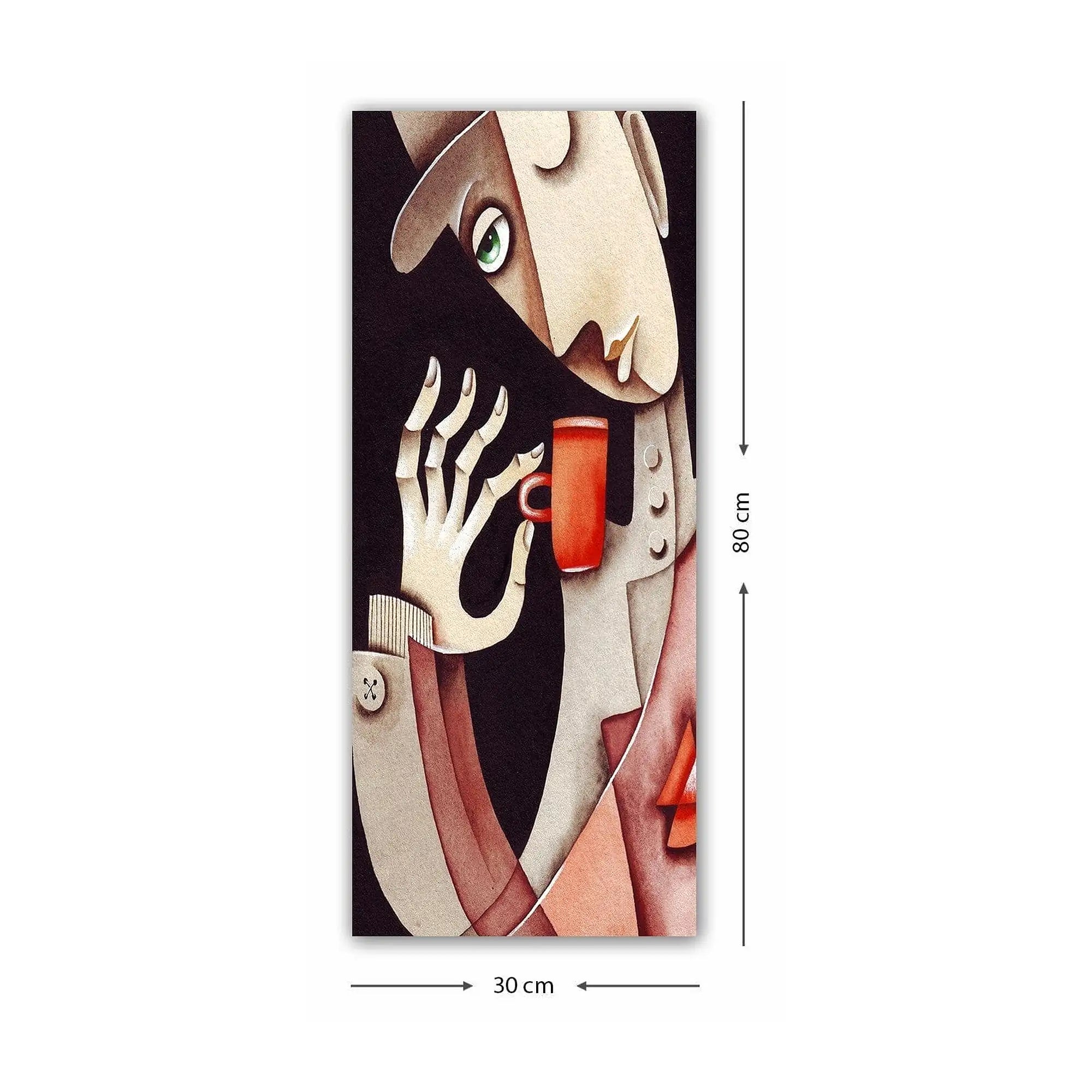 Tablou 483TNS1918, multicolor, panza, 30x80 cm