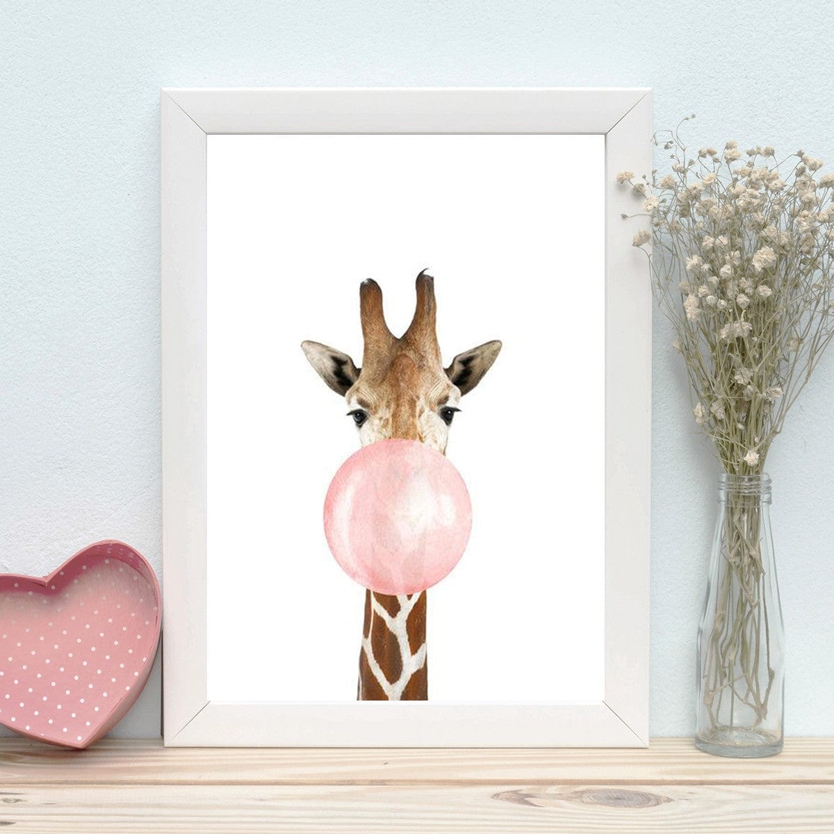 Tablou 557HRL1840, maro/roz, lemn, 24x29 cm