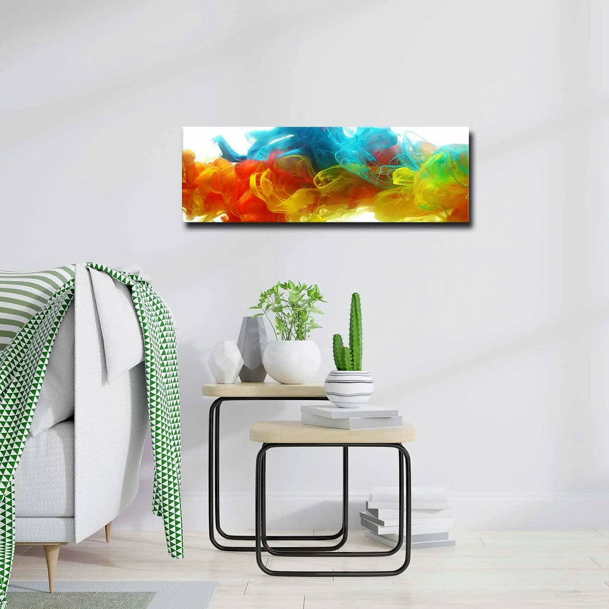 Tablou 887GLR1010, multicolor, panza, 90x30 cm