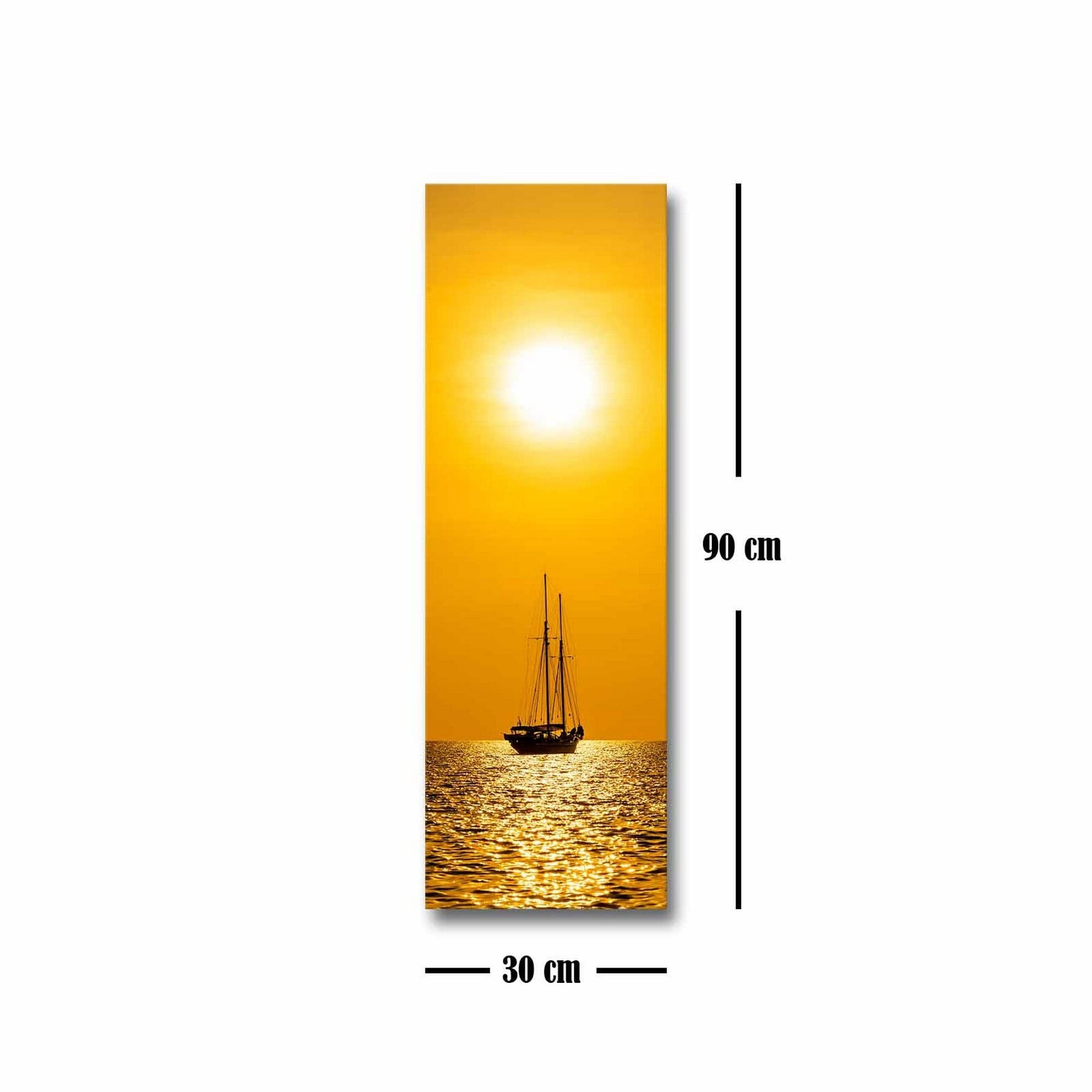 Tablou 887GLR1171, galben, panza, 30x90 cm