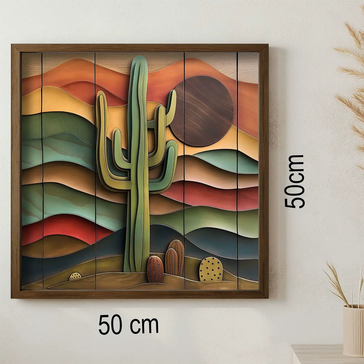 Tablou AI082, multicolor, MDF, 50x50 cm