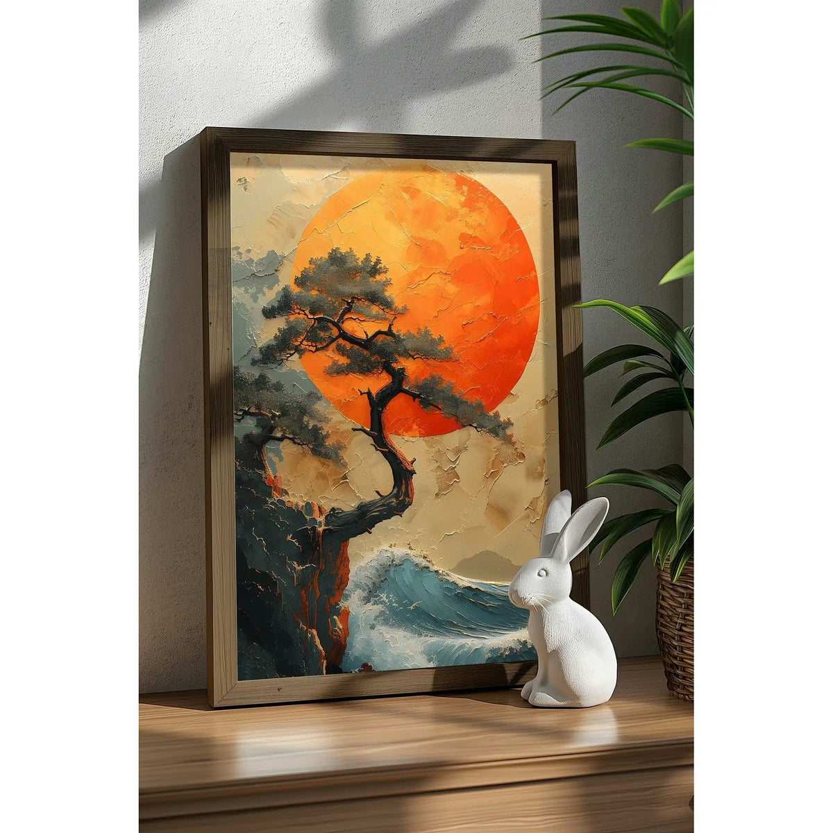 Tablou AI206, multicolor, lemn, 35x47 cm