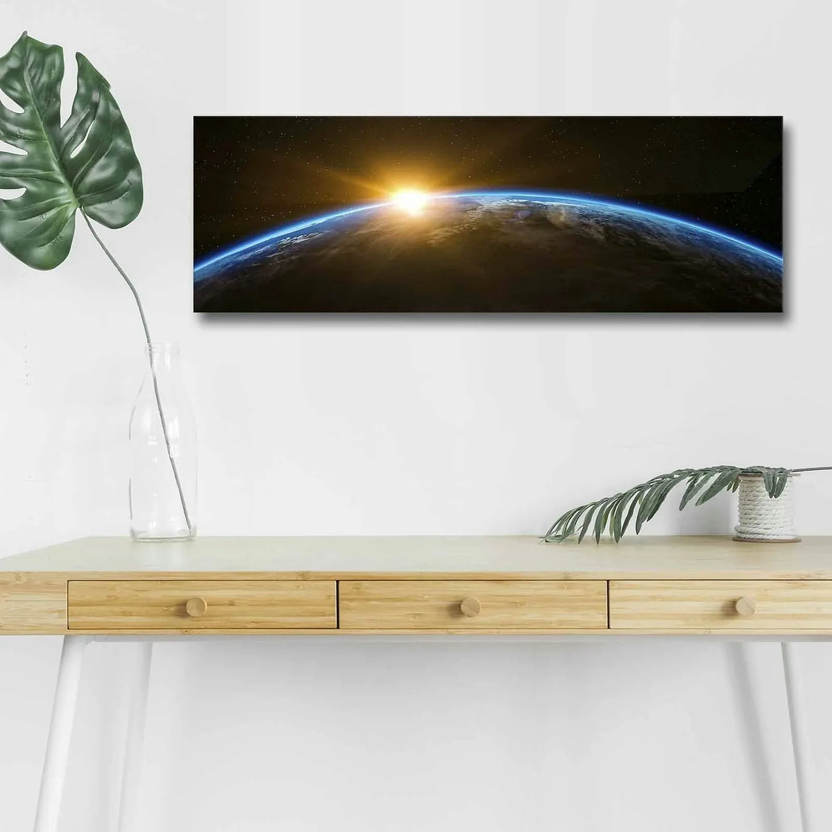 Tablou cu LED NASA-018, multicolor, pânză, 30x90 cm