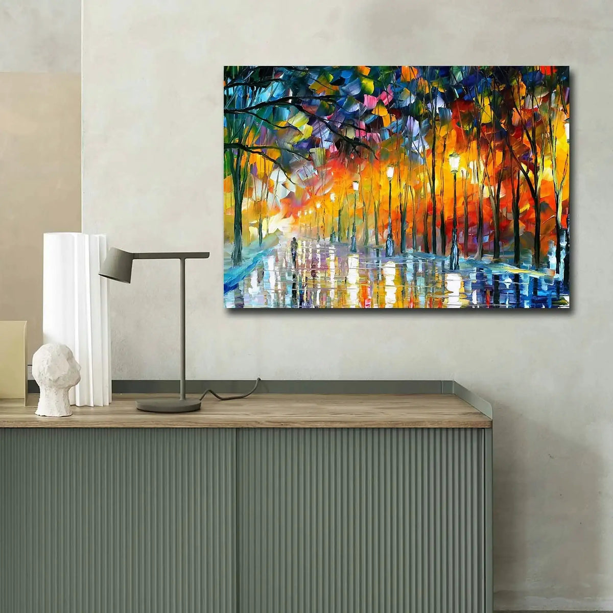 Tablou FAMOUSART-026, multicolor, pânză, 70x100 cm