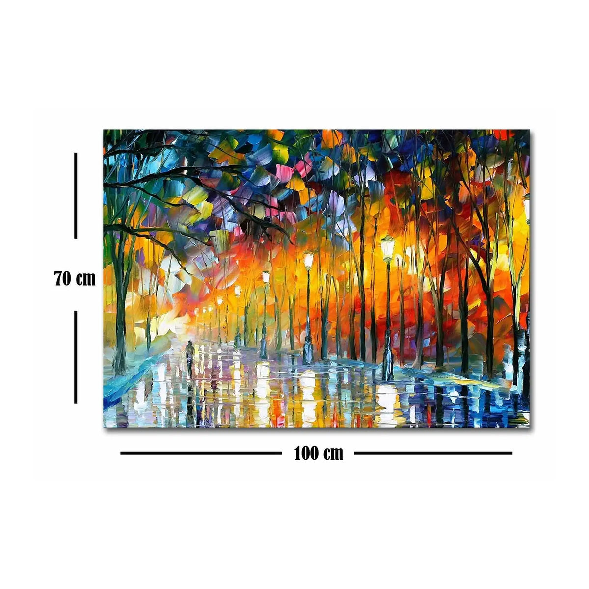Tablou FAMOUSART-026, multicolor, pânză, 70x100 cm