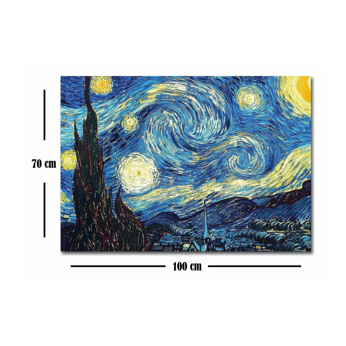 Tablou FAMOUSART-052, multicolor, pânză, 70x100 cm