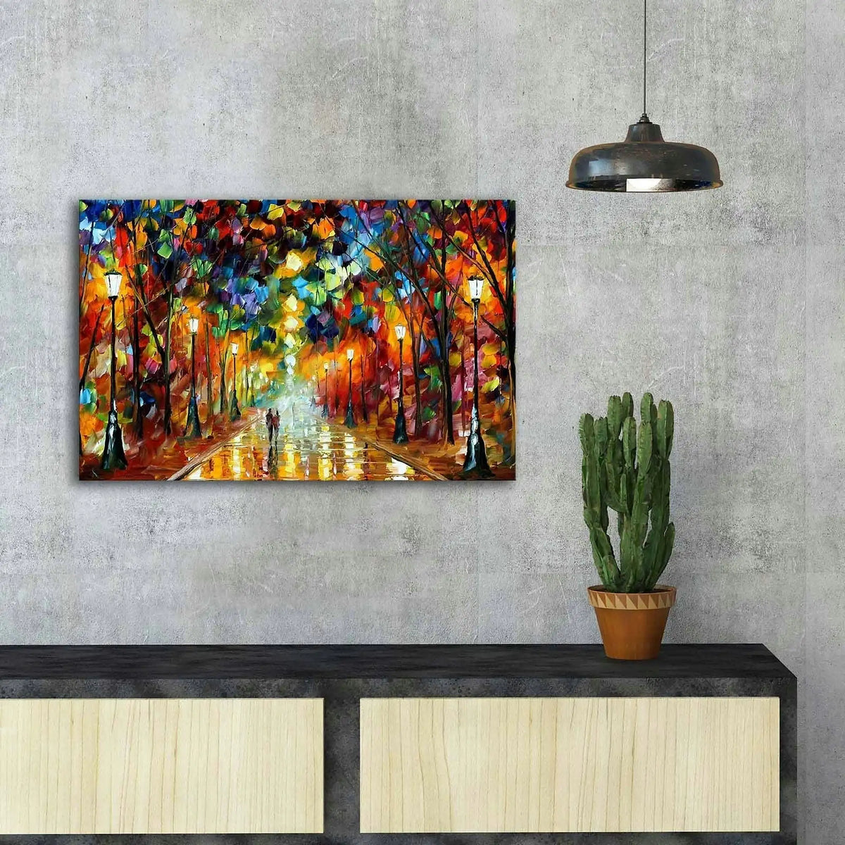 Tablou FAMOUSART-073, multicolor, pânză, 45x70 cm