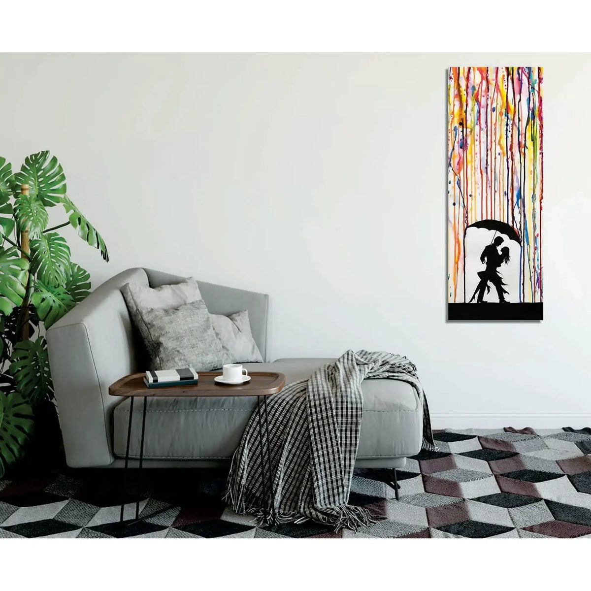 Tablou PC327, multicolor, pânză, 30x80 cm