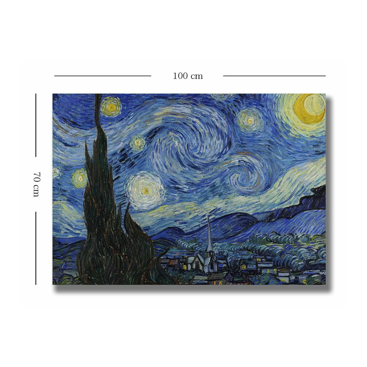Tablou VANGOGH074, multicolor, pânză, 70x100 cm