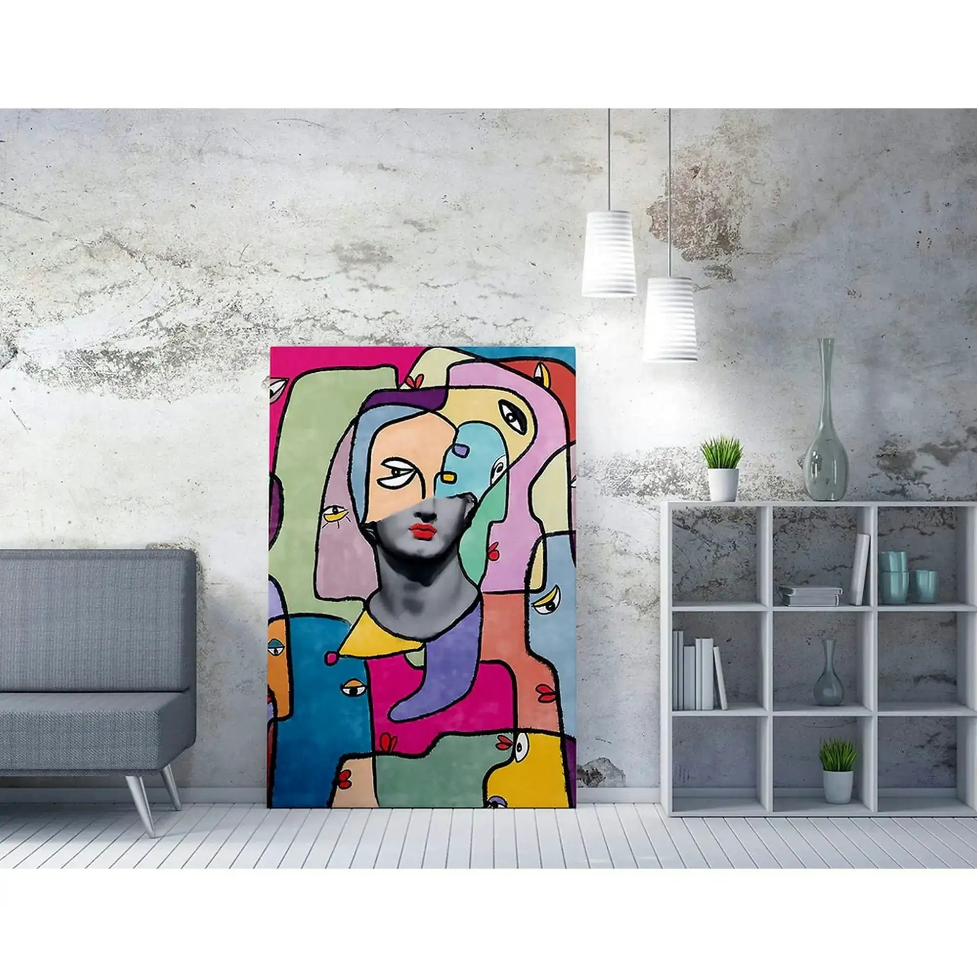 Tablou WY212, multicolor, panza, 50x70 cm