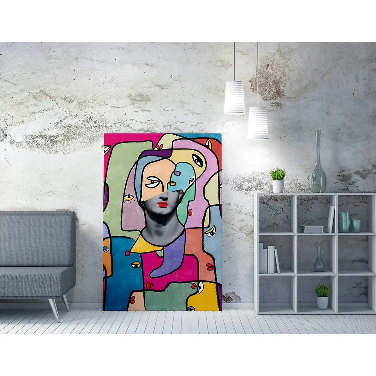 Tablou WY212, multicolor, panza, 50x70 cm