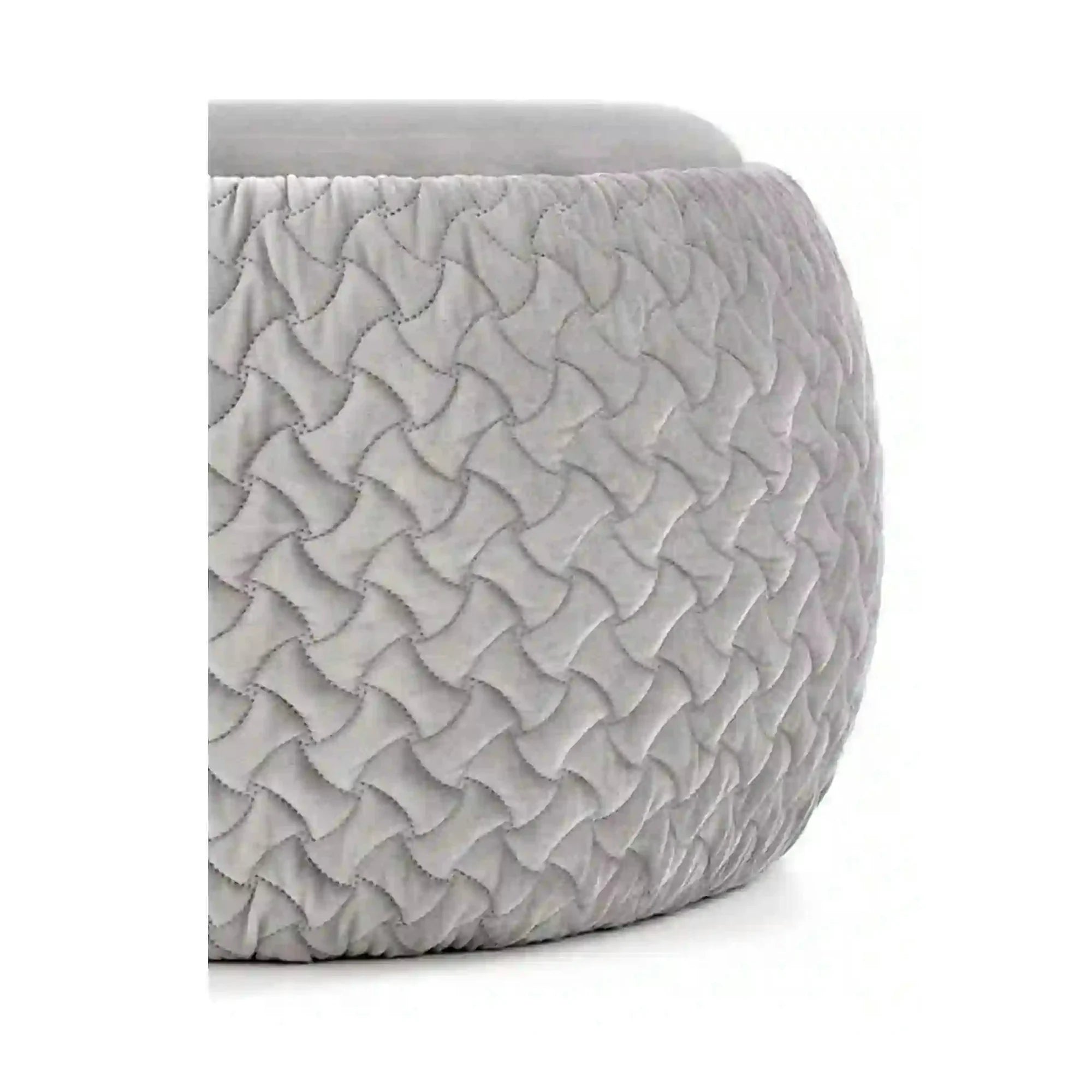 Taburet BONO, stofa catifelata gri deschis, cu spatiu depozitare, 54x54x37 cm