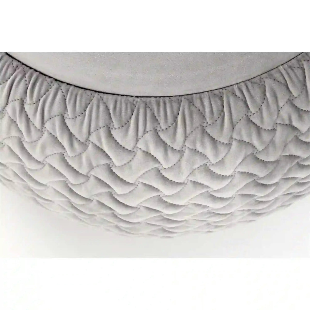 Taburet BONO, stofa catifelata gri deschis, cu spatiu depozitare, 54x54x37 cm