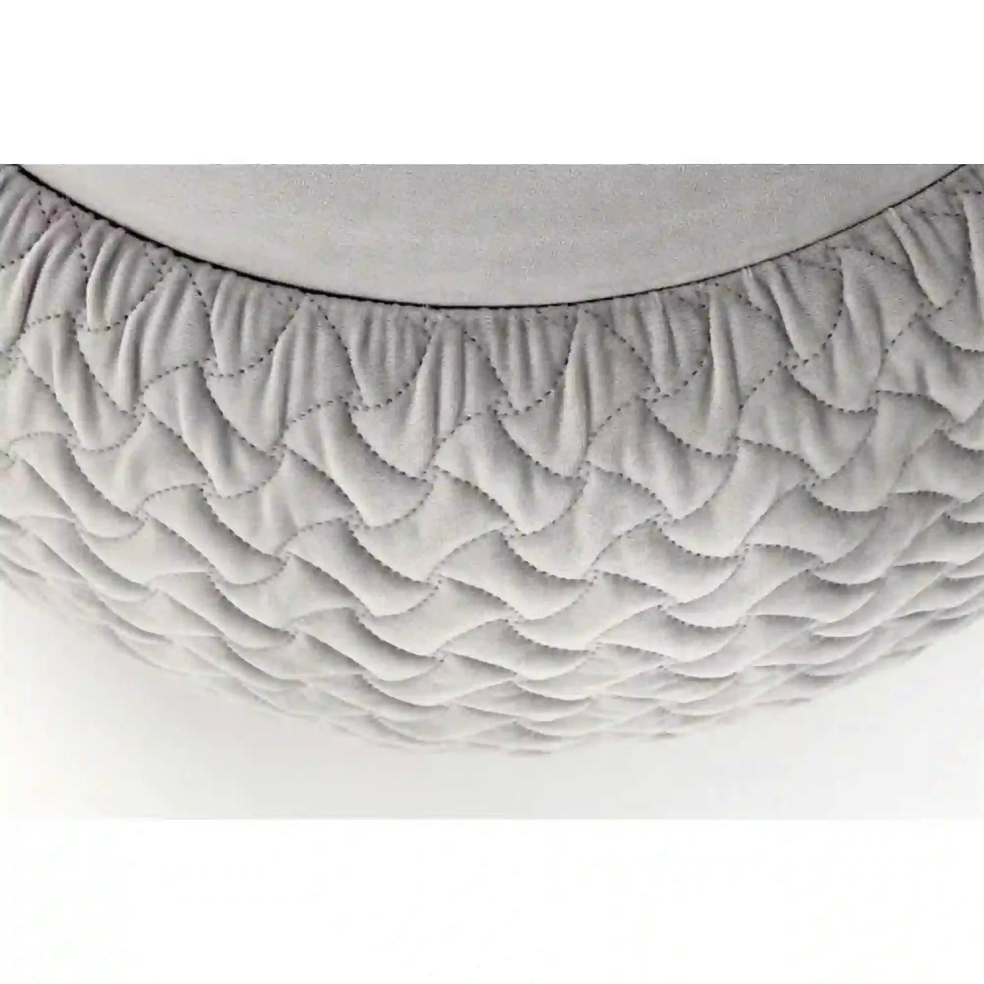 Taburet BONO, stofa catifelata gri deschis, cu spatiu depozitare, 54x54x37 cm