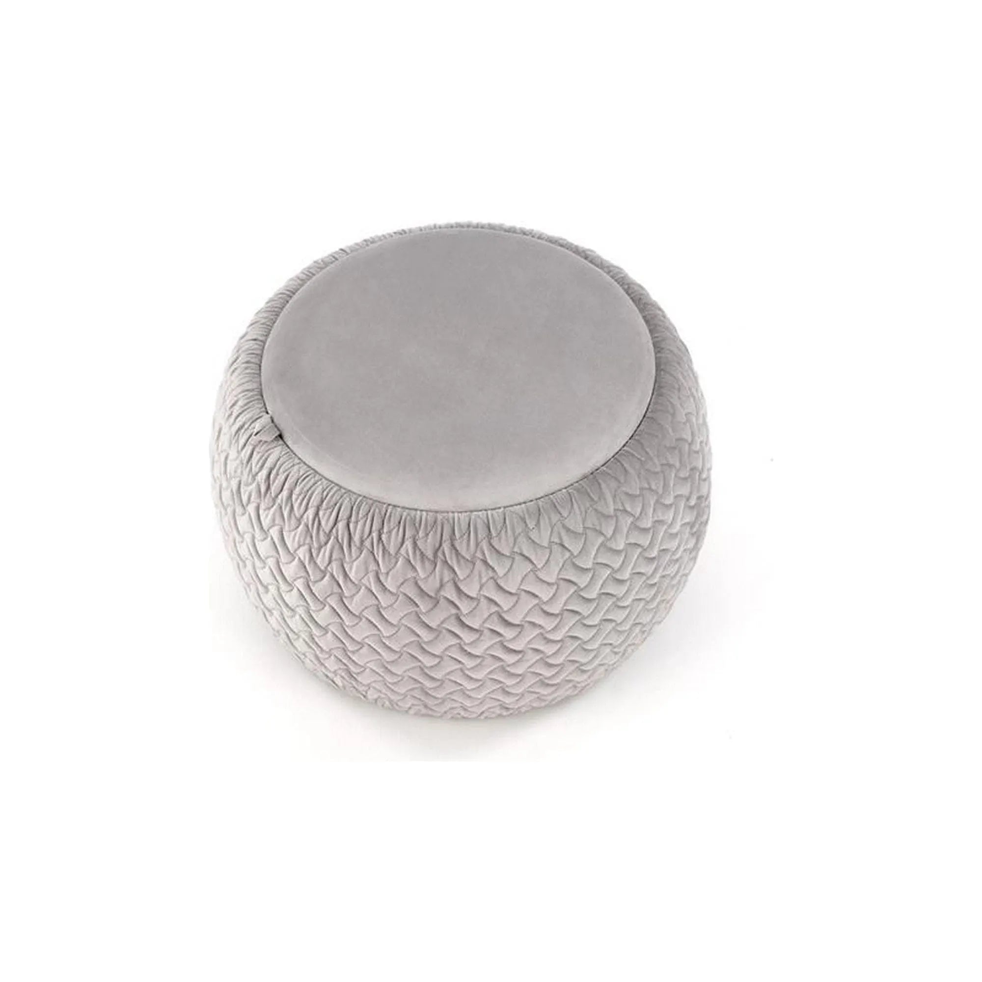 Taburet BONO, stofa catifelata gri deschis, cu spatiu depozitare, 54x54x37 cm