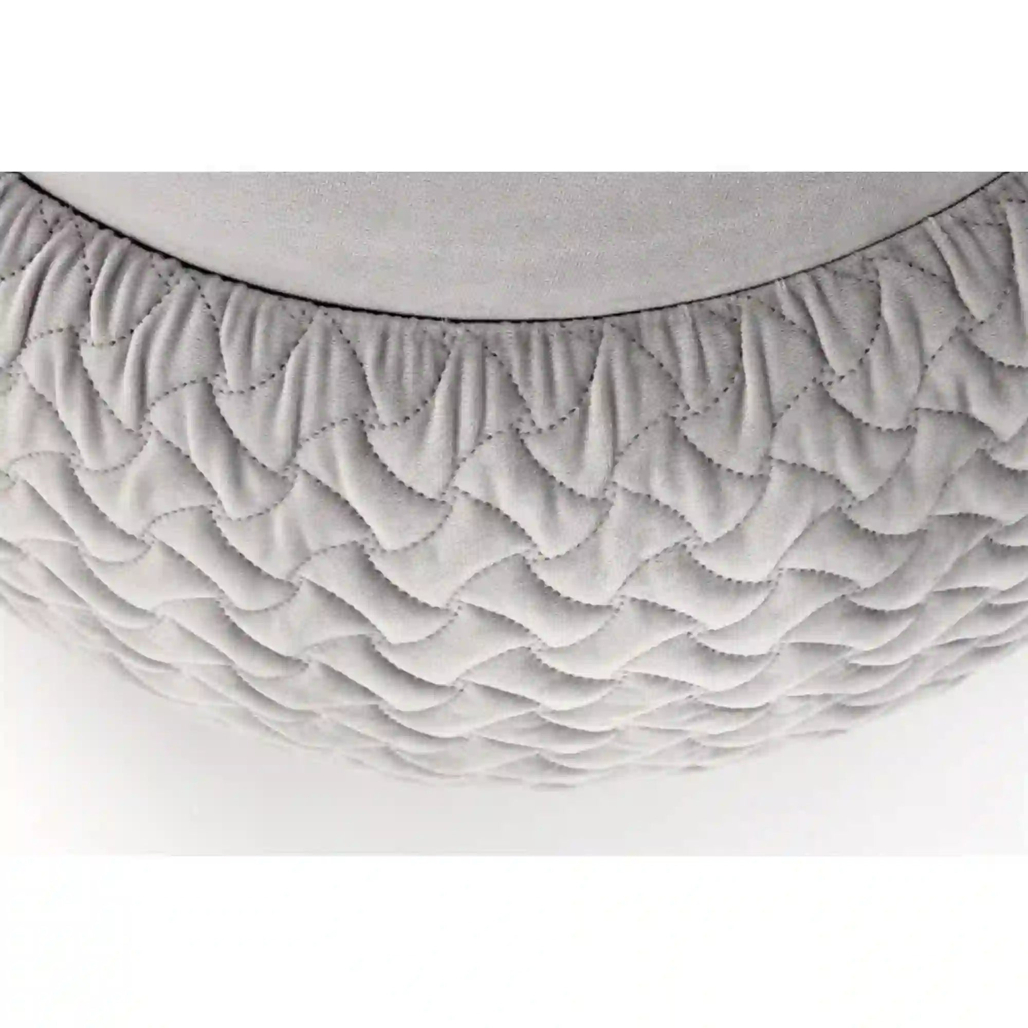 Taburet BONO, stofa catifelata gri deschis, cu spatiu depozitare, 54x54x37 cm