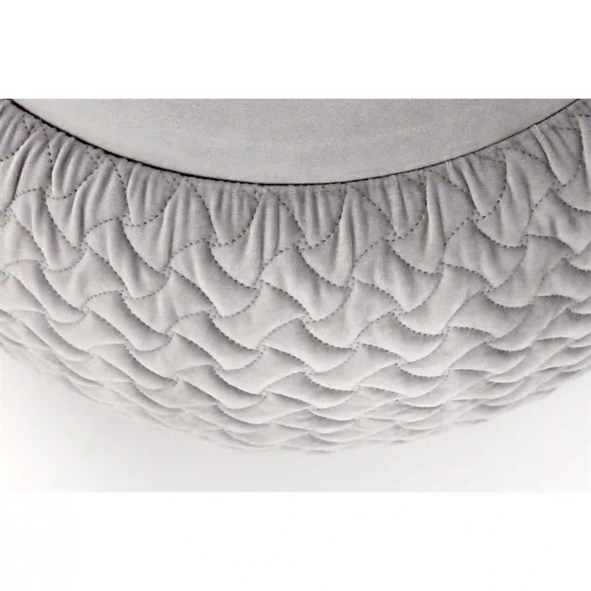 Taburet BONO, stofa catifelata gri deschis, cu spatiu depozitare, 54x54x37 cm