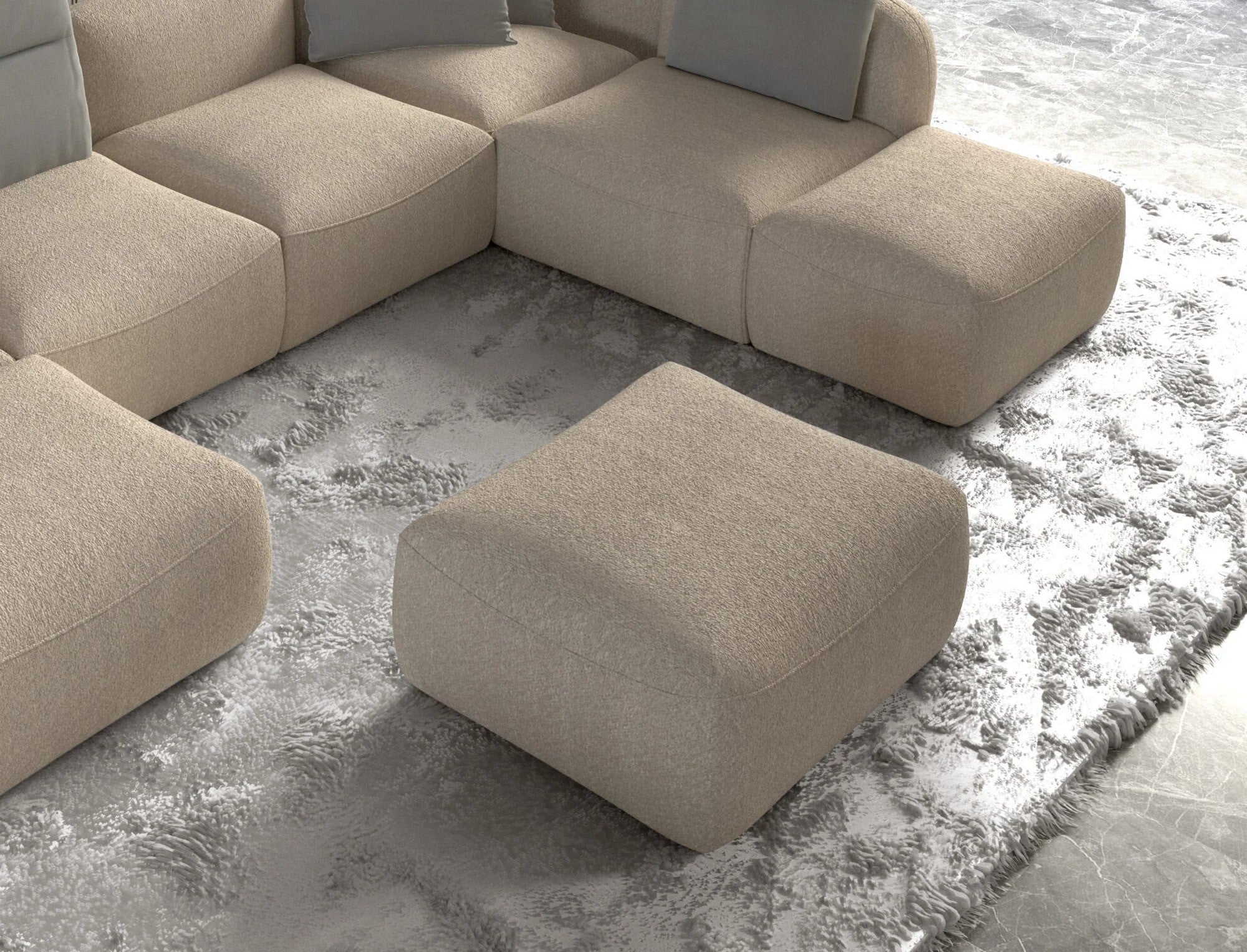 Taburet CANDELO, personalizabil materiale gama Premium, 90x70x44 cm